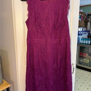 Brixon Ivy Rich Purple Lace Midi Dress